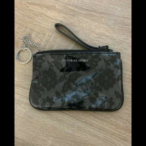 Victoria Secret Black Floral Lace Coin Purse